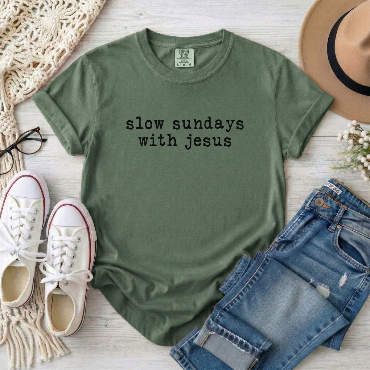 Slow Sundays With Jesus  Christian T-Shirt