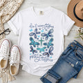 Don't Worry, Pray About Everything, Blue Butterfly T-Shirt